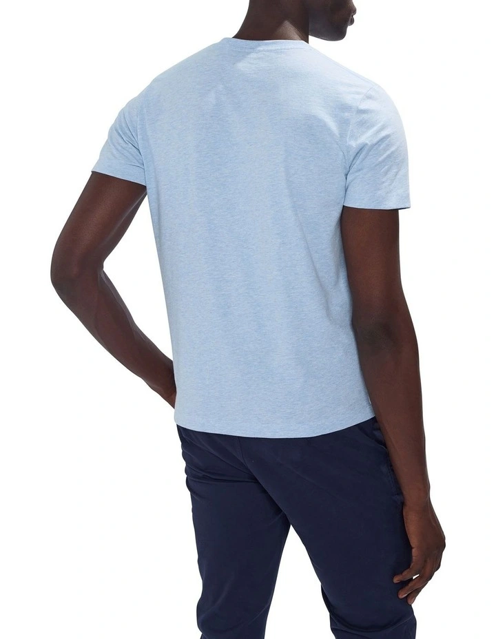 Swooper Dooper Emb Tee in Sky Melange image 4