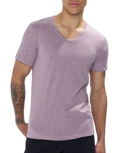 Marle Arnie V Neck Tee in Orchid Purple