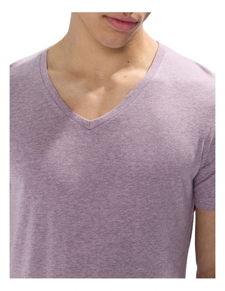 Marle Arnie V Neck Tee in Orchid Purple image 3