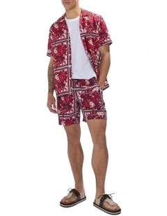 Endless Summer Swim Short in Dark Fuchsia