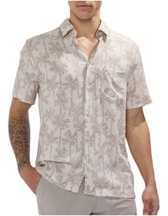 Keep Palm And Carry On Shirt in Sand Multi