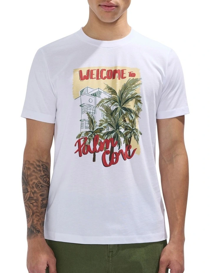 Palm Cove Tee in White image 1