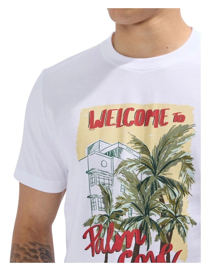 Palm Cove Tee in White image 3