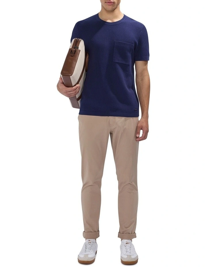 Peralta Knit Tee in Navy image 2