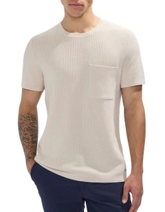Peralta Knit Tee in Pumice Grey