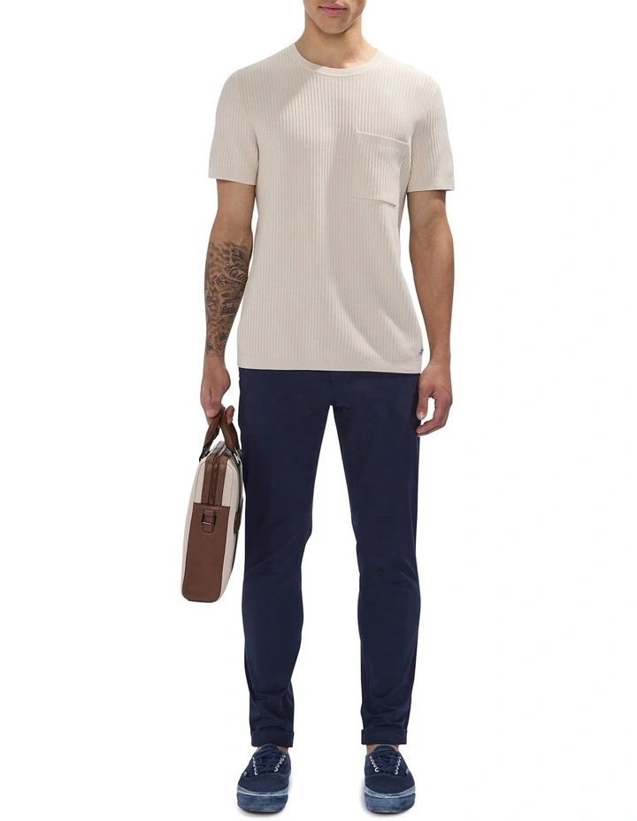 Peralta Knit Tee in Pumice Grey image 2