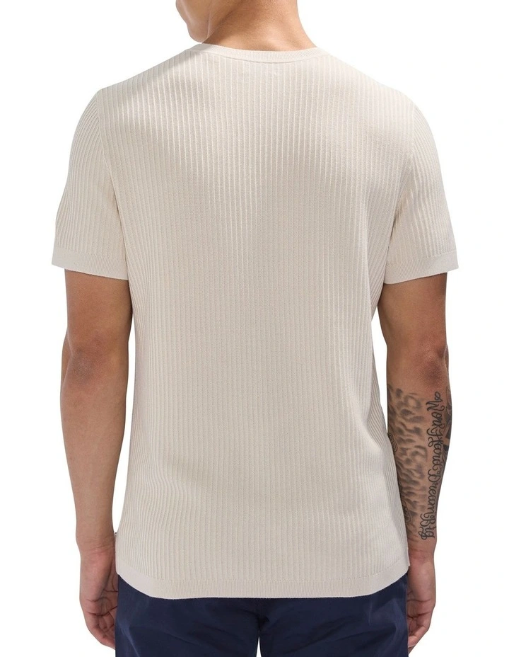 Peralta Knit Tee in Pumice Grey image 4