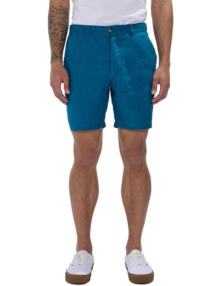 Mickey Linen Short in Dark Teal image 2