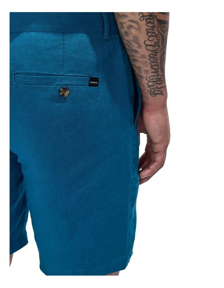 Mickey Linen Short in Dark Teal image 3