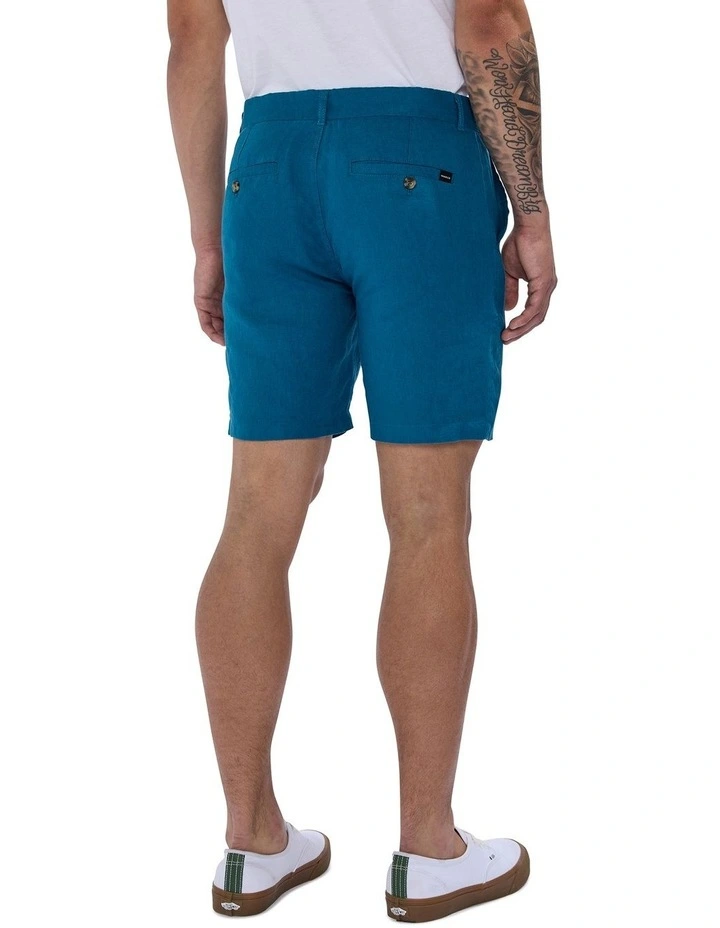 Mickey Linen Short in Dark Teal image 4
