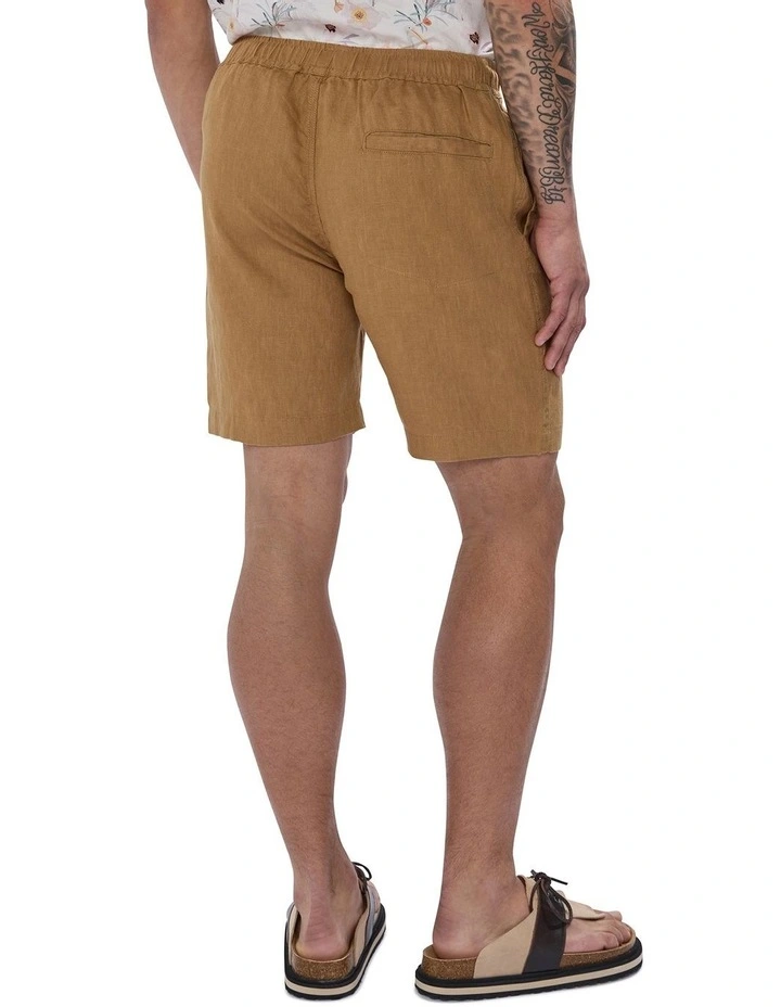 George Linen Short in Cinnamon image 4