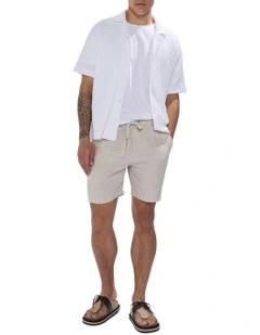 George Linen Short in Natural