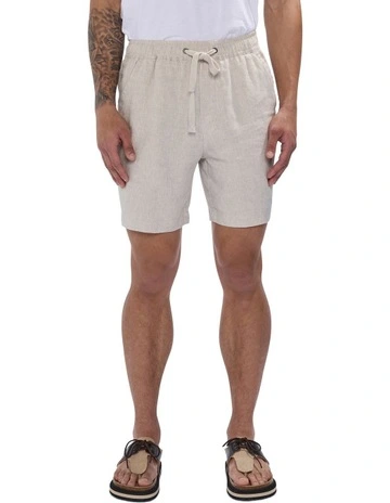 George Linen Short in Natural