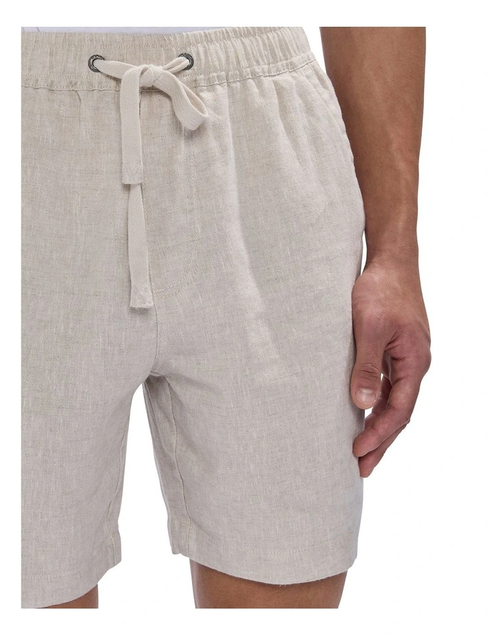 George Linen Short in Natural image 3