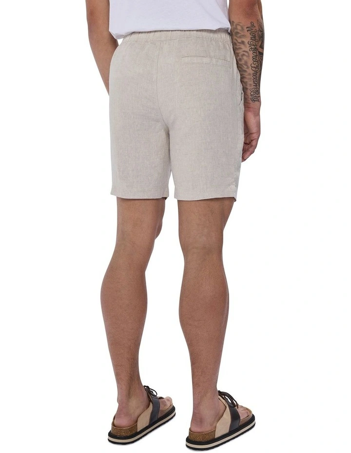 George Linen Short in Natural image 4