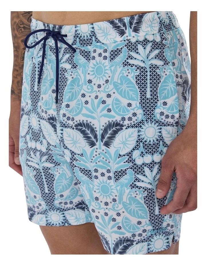 Been A Tile Swim Short in Blue Multi image 3