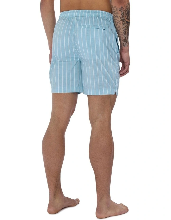 Brad Stripe Swim Short in Blue image 4