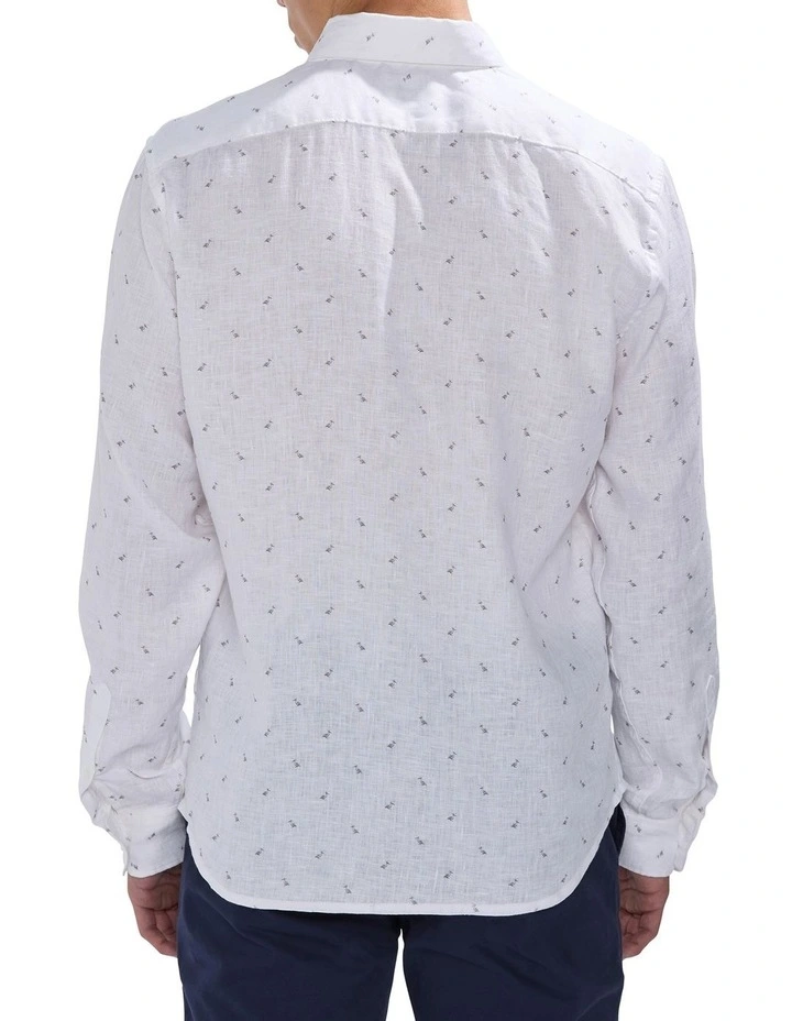 Bodhi Linen Shirt in White Multi image 4