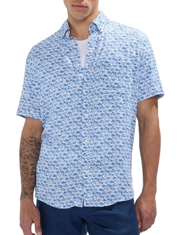 School Of Flock Shirt in Blue Multi