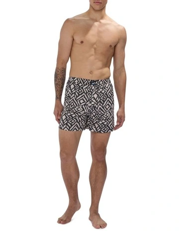Mykonos Boxer Short in Carbon Multi