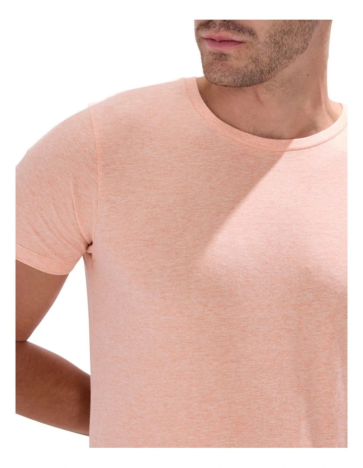 Brando Crew Neck in Peach Marle image 3