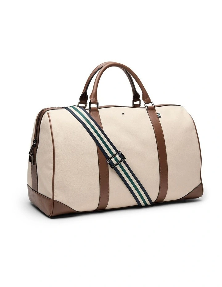 Ryder Leather Mix Holdall in Neutral/Tan image 1