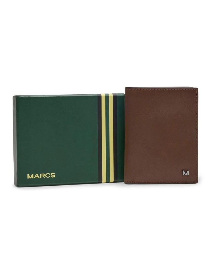 Lamar Leather Bi-fold Wallet in Tan image 4