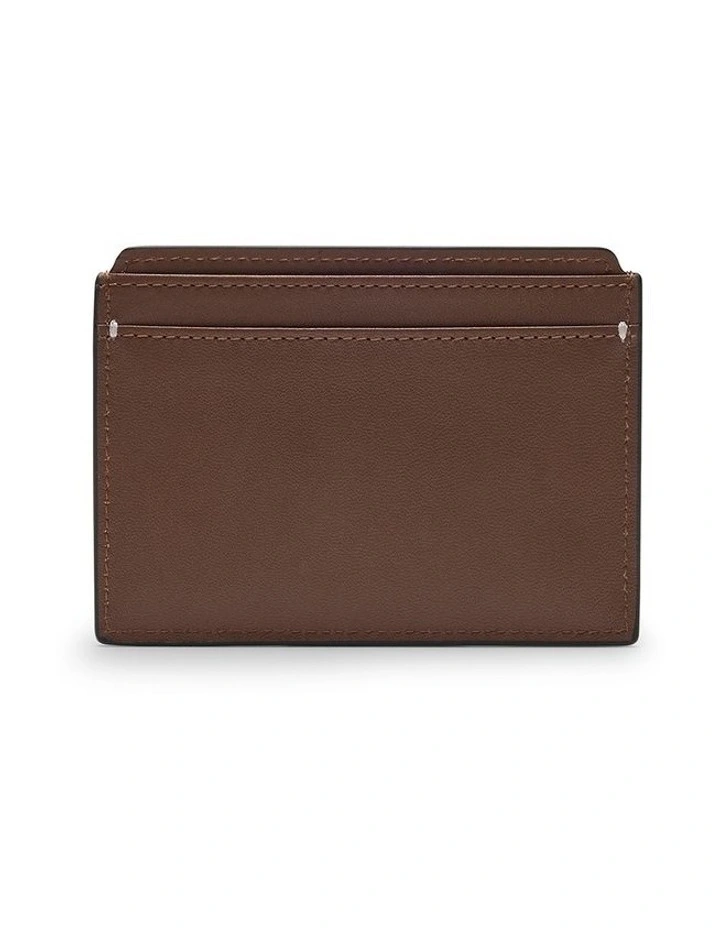 Lamar Leather Cardholder in Tan image 2