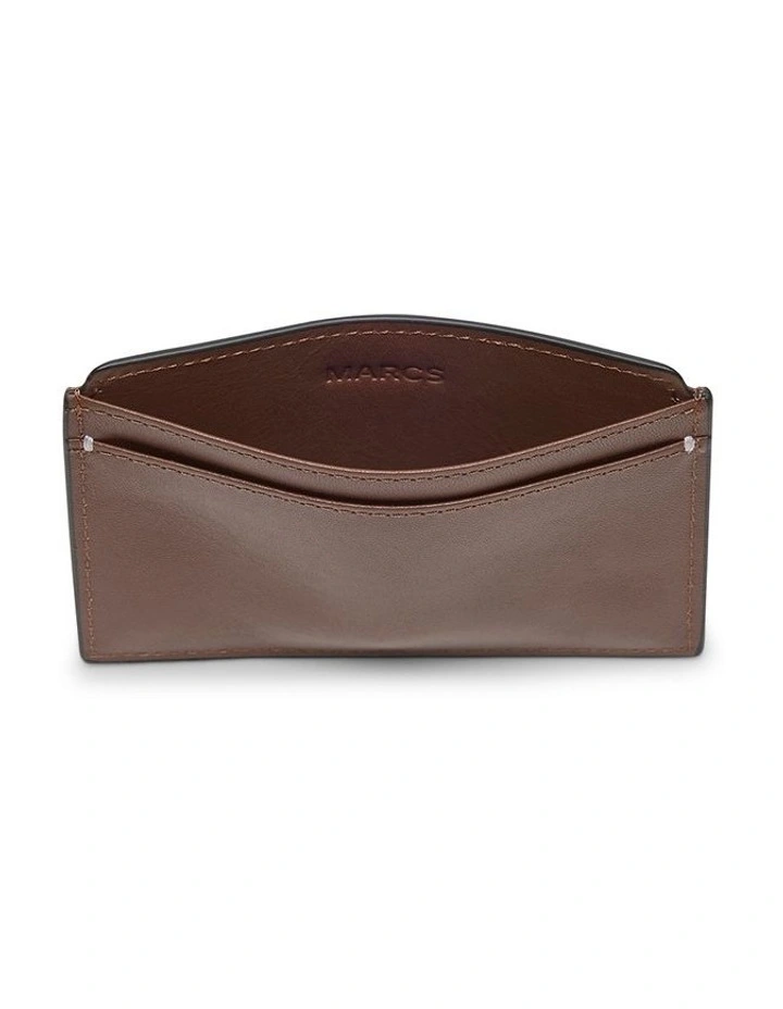 Lamar Leather Cardholder in Tan image 3