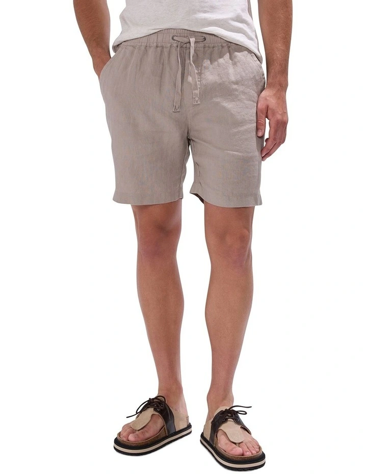 George Linen Short in Grey image 2
