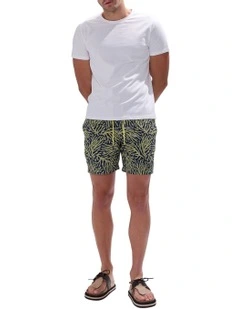 Once And Coral Swim Short in Navy Multi