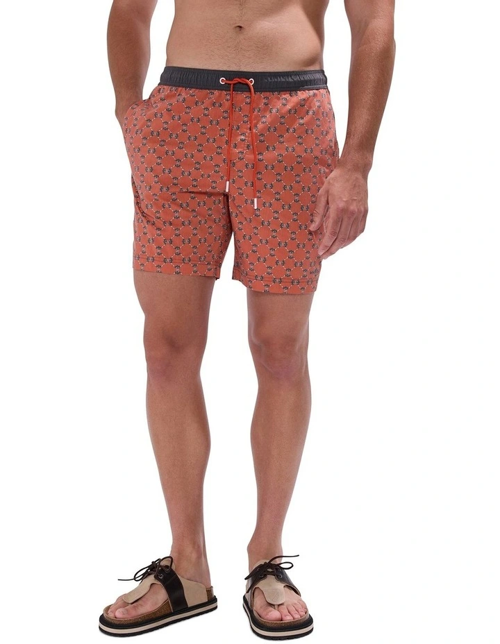 Manta-Slay Swim Short in Rust Multi image 2