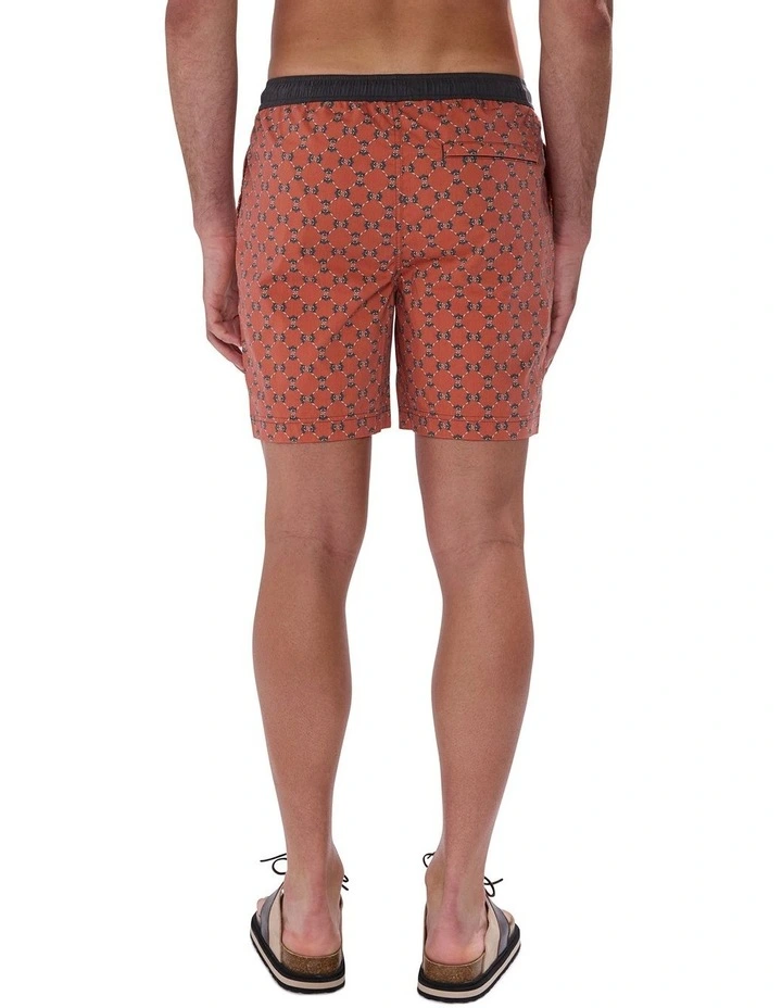 Manta-Slay Swim Short in Rust Multi image 4