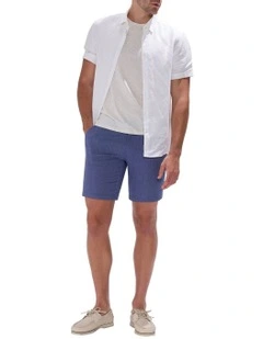 Brayden Textured Chino Short in Navy