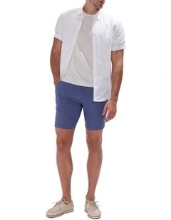 Brayden Textured Chino Short in Navy