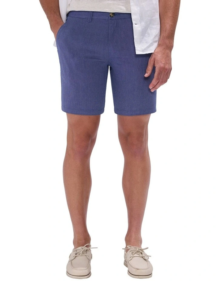 Brayden Textured Chino Short in Navy image 2