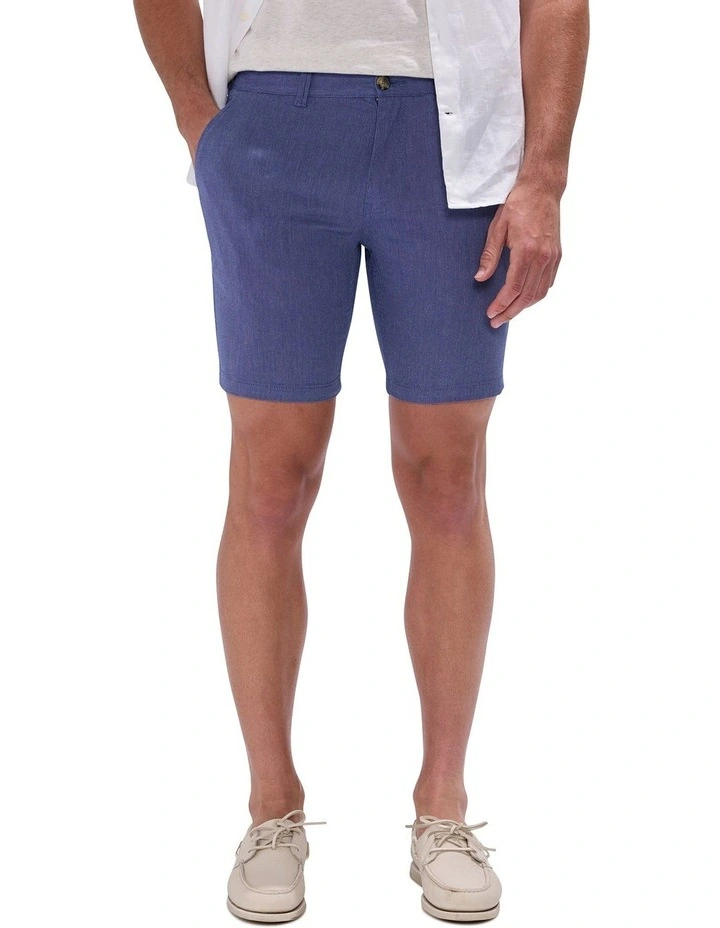 Brayden Textured Chino Short in Navy image 2
