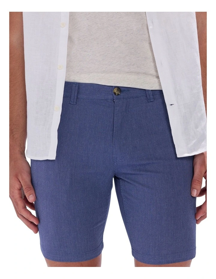 Brayden Textured Chino Short in Navy image 3