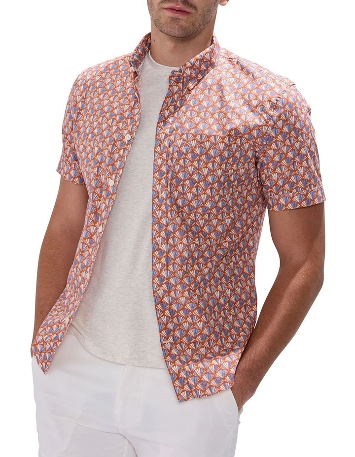 By The Sea Shirt in Rust Multi image 1