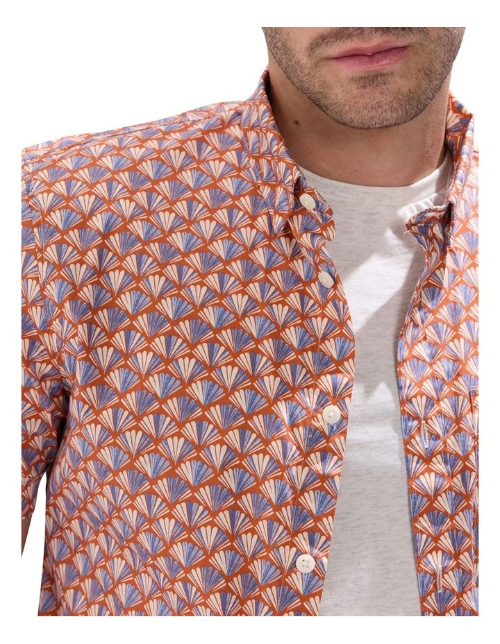 By The Sea Shirt in Rust Multi image 3