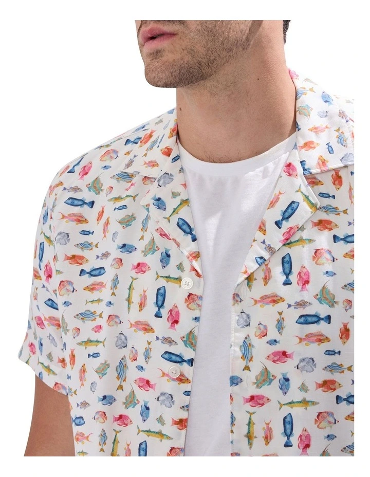 Fin-Tastic Shirt in White Multi image 3