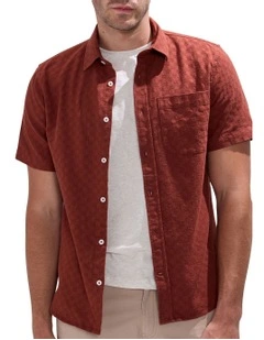 Jay Check Shirt in Spice Red