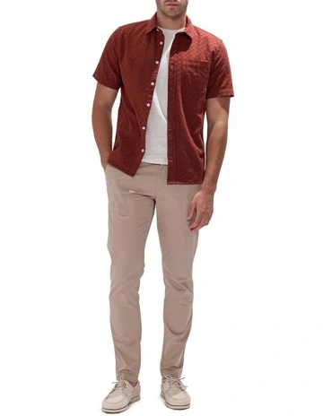 Jay Check Shirt in Spice Red