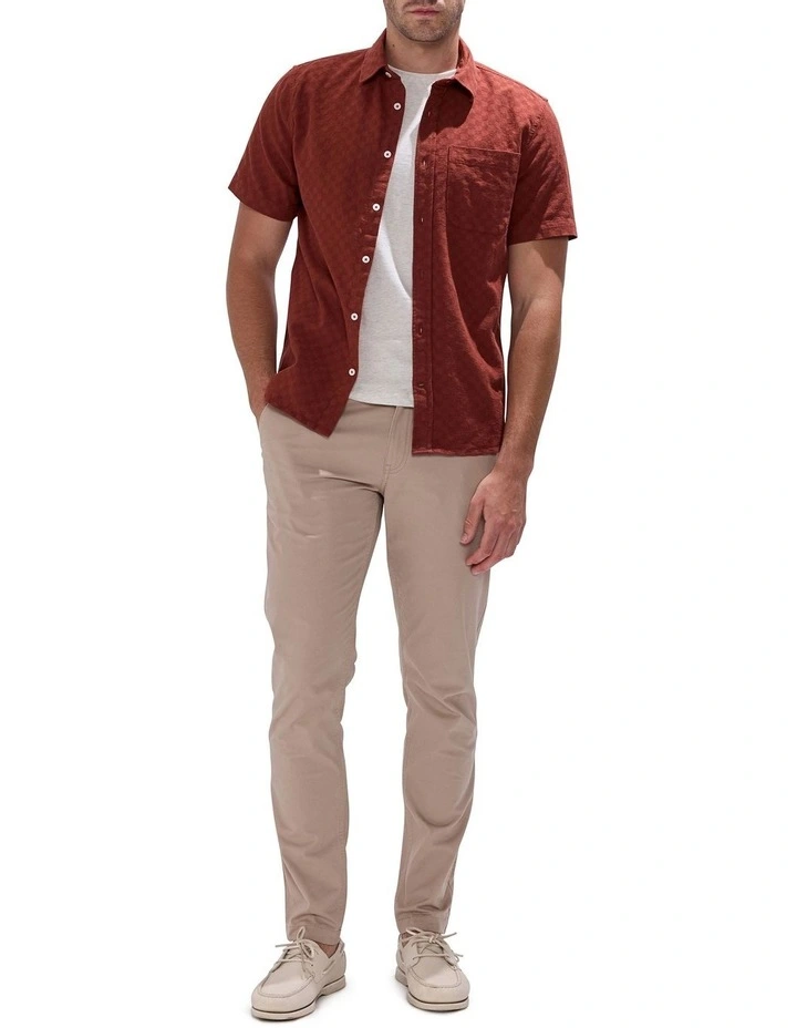 Jay Check Shirt in Spice Red image 2