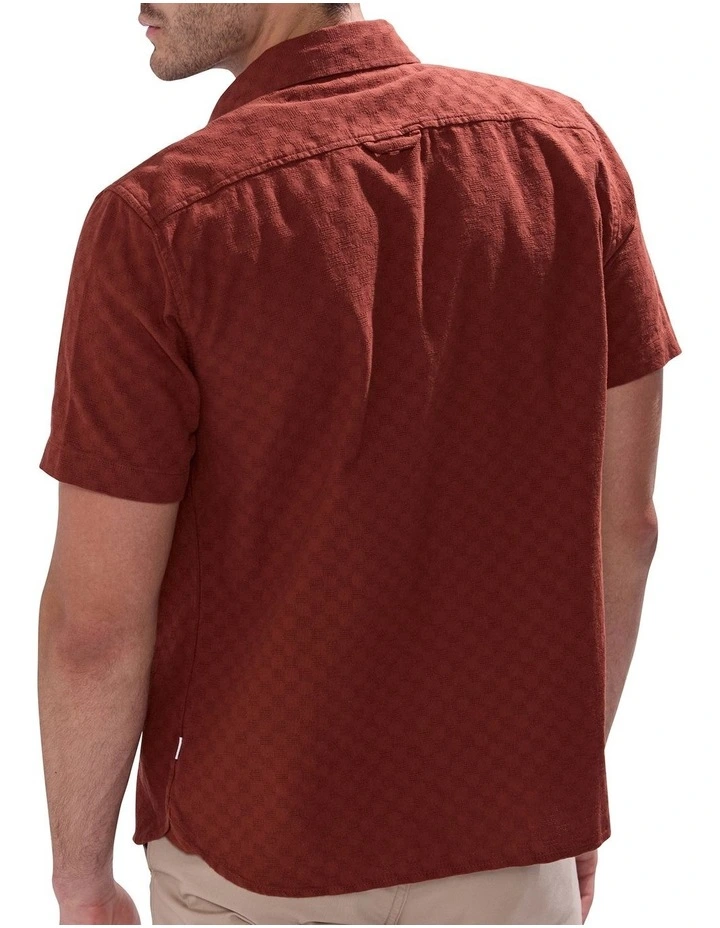 Jay Check Shirt in Spice Red image 4