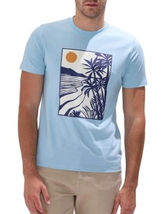La Plage Tee in Sky Blue
