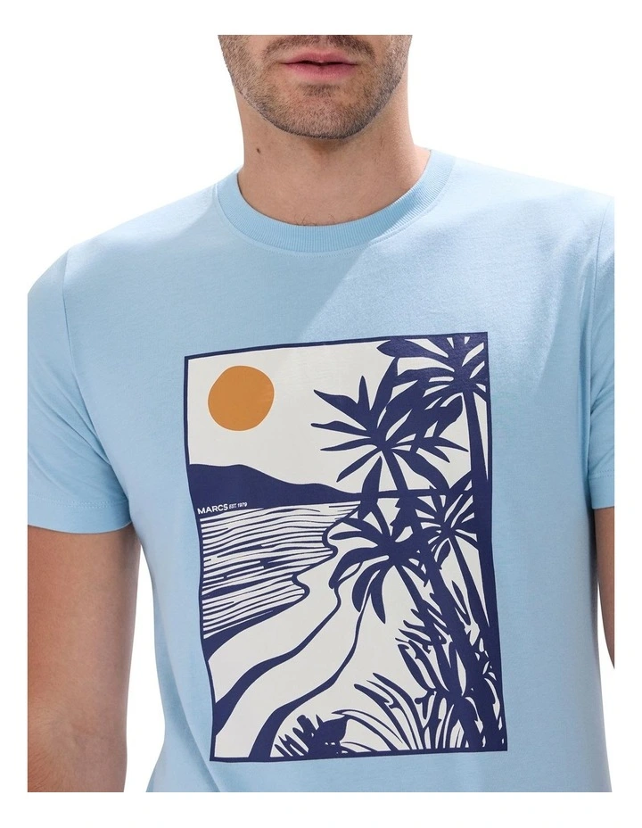 La Plage Tee in Sky Blue image 3