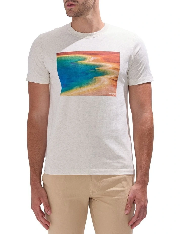 Love You The Coast Tee in Oatmeal Marle image 1