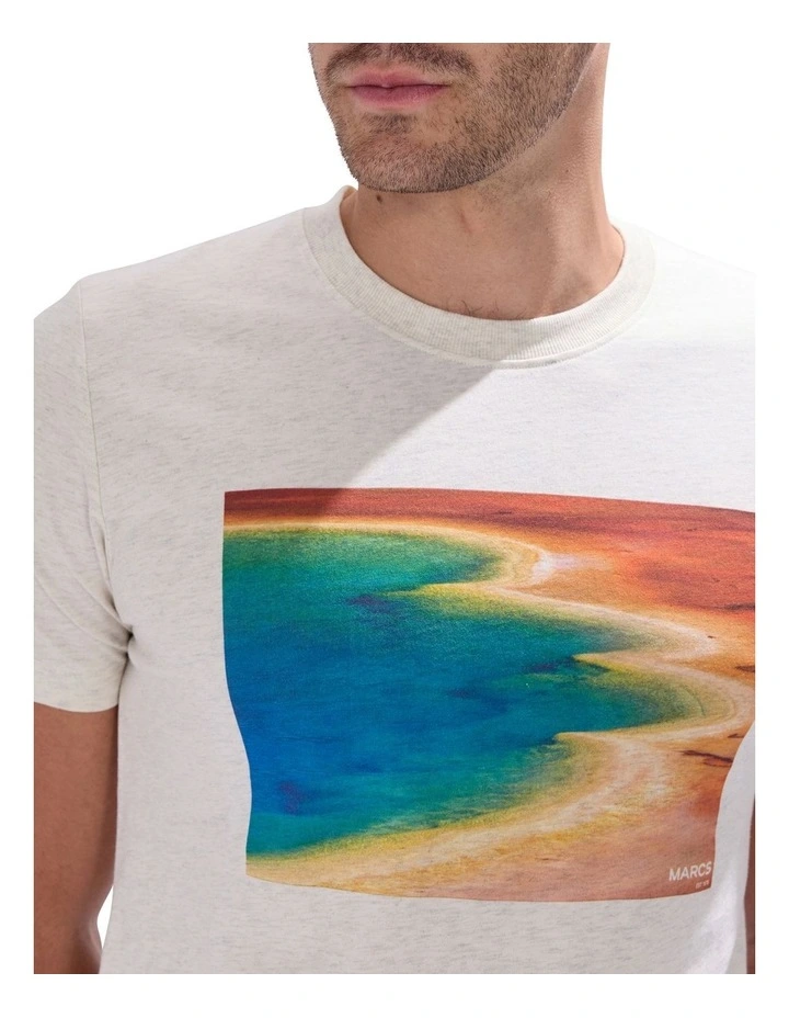 Love You The Coast Tee in Oatmeal Marle image 3