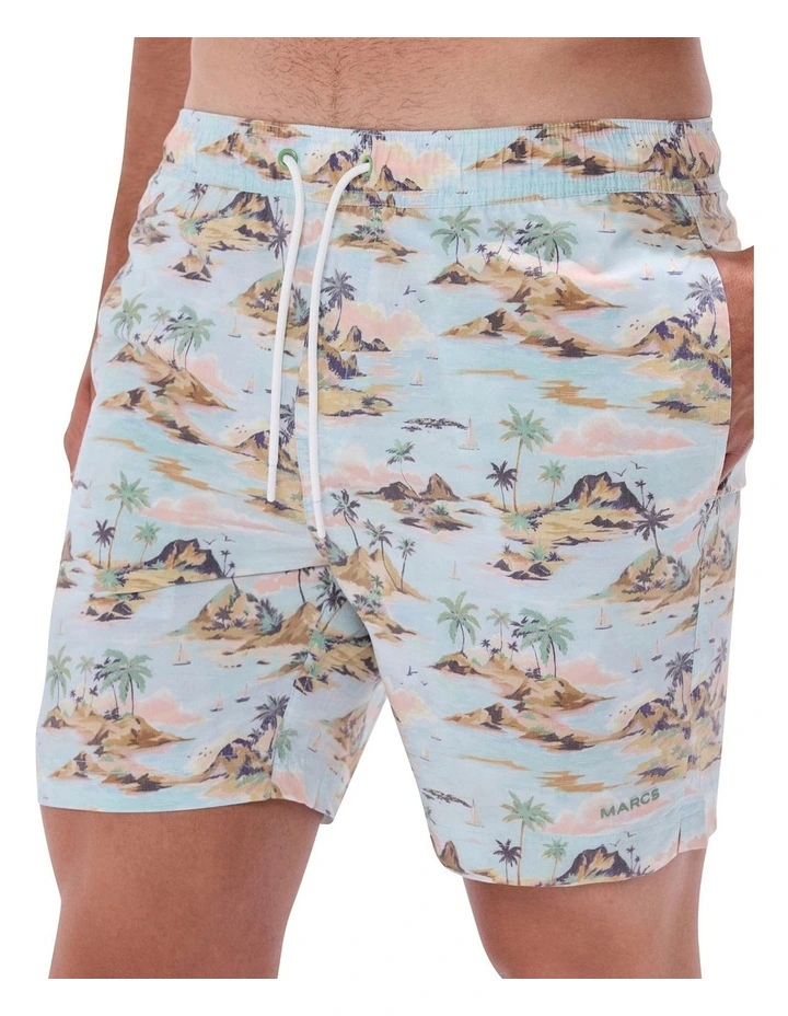 Island Of Dreams Swim Shorts in Blue Multi image 3
